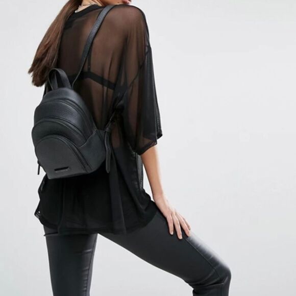KENDALL + KYLIE Sloane Mini Small Sequin Backpack Black Bag Whimsigoth NWT main image 5